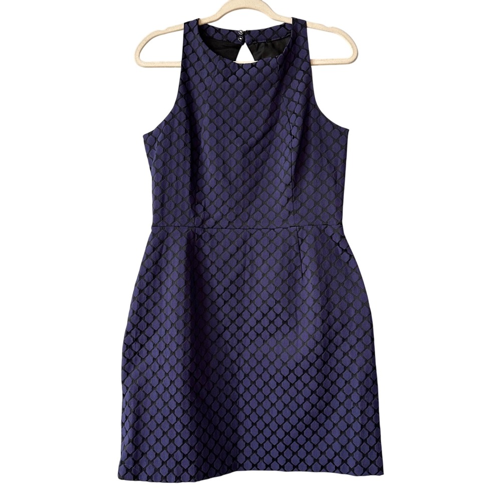 Hutch Navy Blue Textured Sleeveless Mini Dress